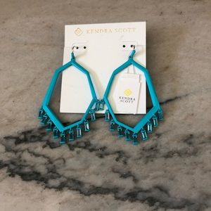 NWT Kendra Scott Matte Aqua Thomas Drop Earrings
